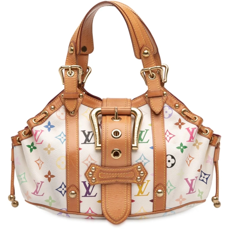 Louis Vuitton Fourre-tout Monogram Multicolore Theda PM weiß