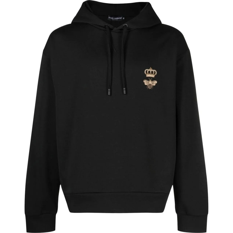 Dolce&Gabbana  Heren Cotton jersey hoodie schwarz