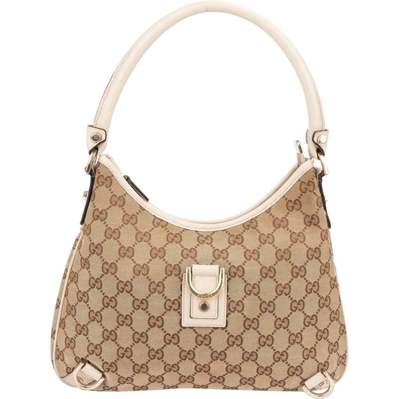 Gucci Schultertasche Gucci GG Monogram Abbey Handbag braun
