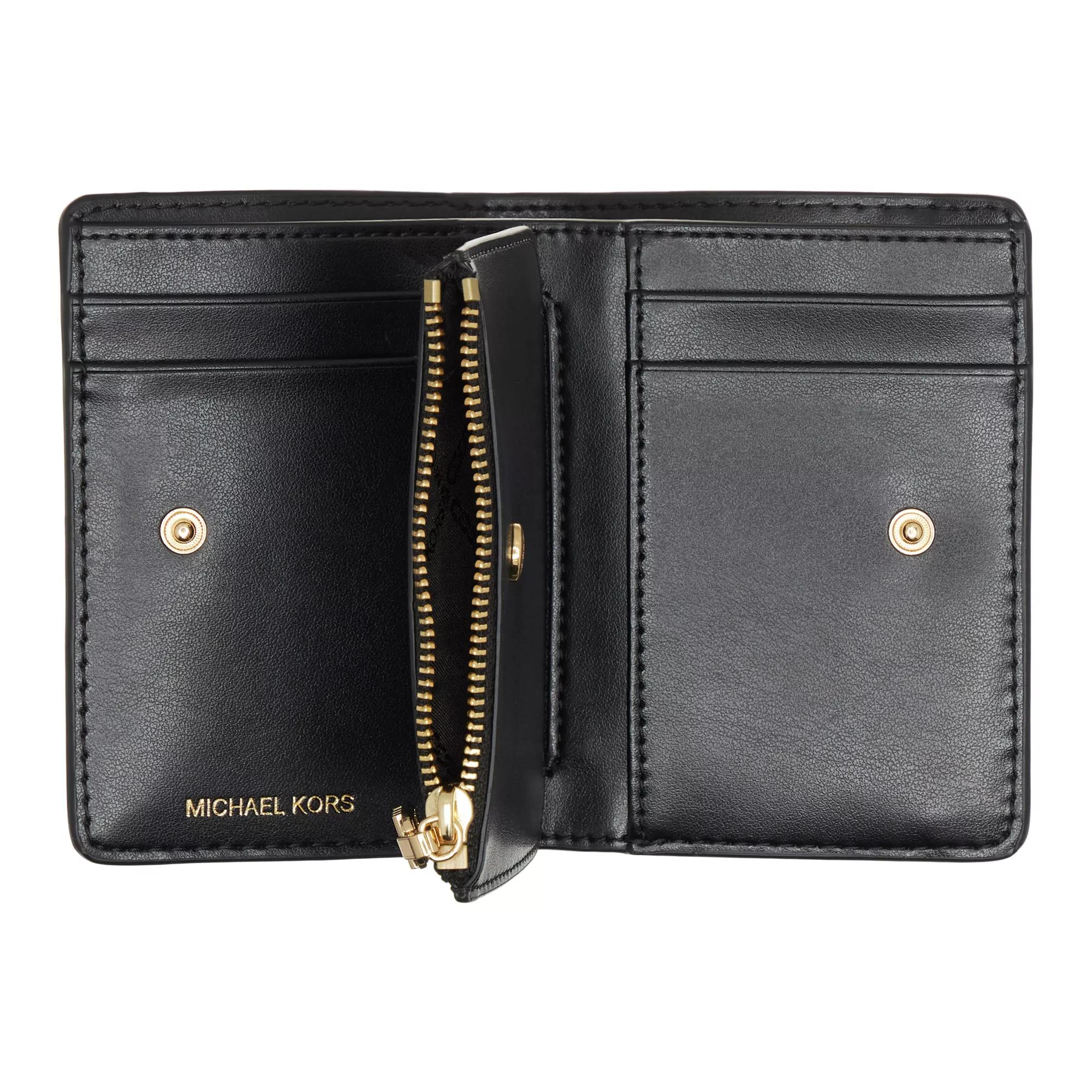 Michael Kors Empire Medium Snap Coin Billfold Black Porte monnaie