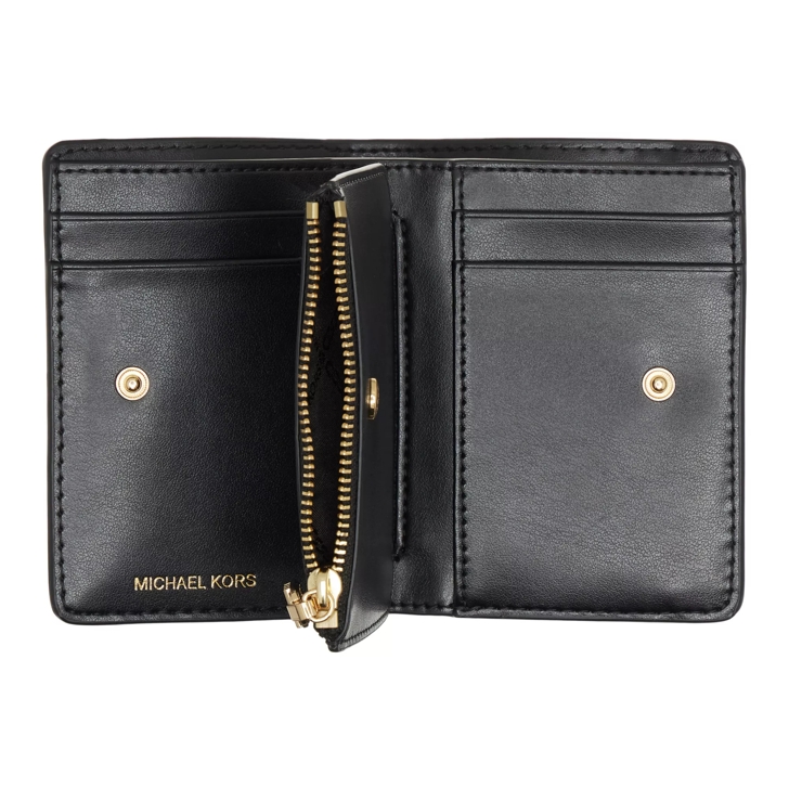 Michael Kors Empire Medium Snap Coin Billfold Black Purse