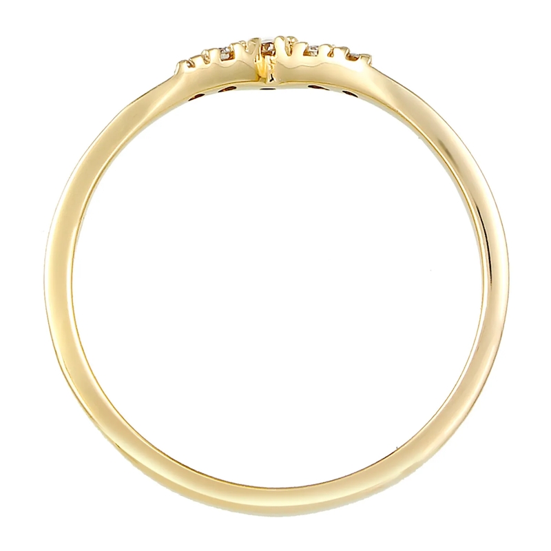 Elli Ring Ring Verlobungsring V-Form Diamant 0.07 ct 585 Gel gold(Image 3)