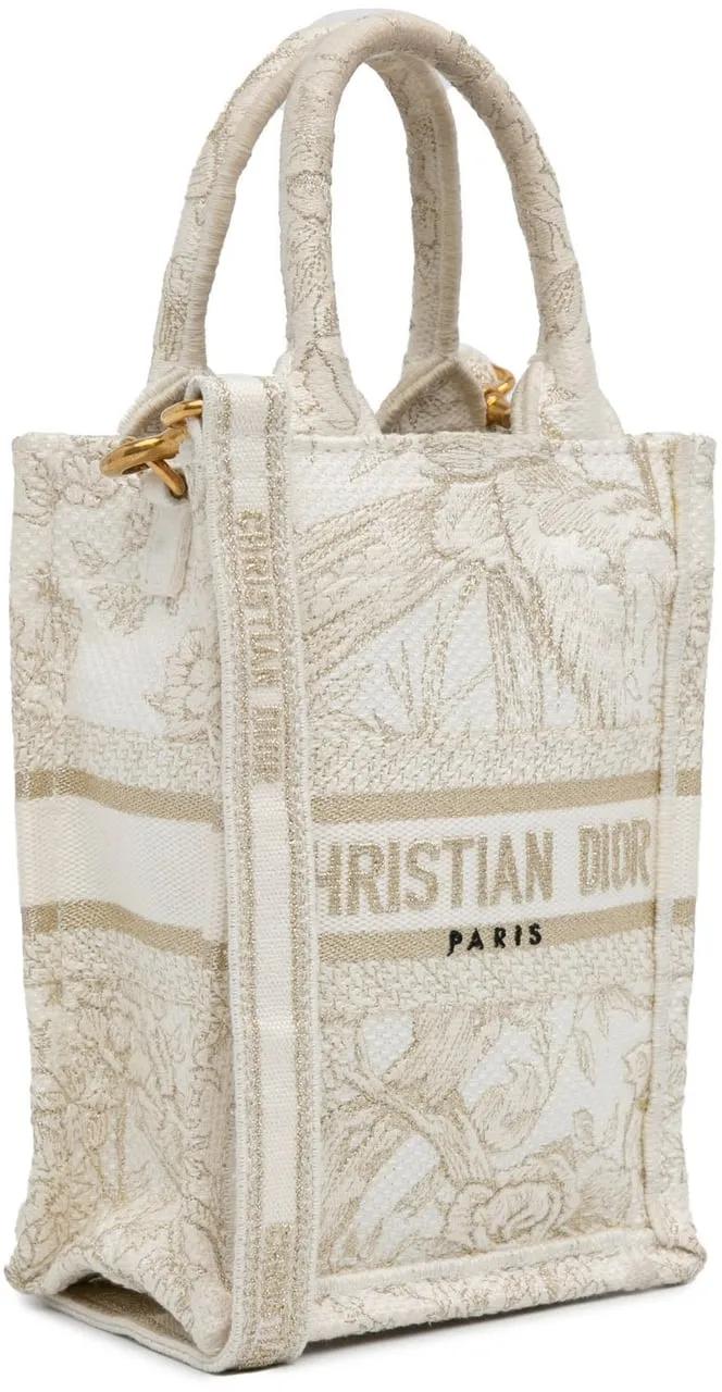 Thumbnail - Christian Dior Hobo Bags - 2022 Mini Jardin D'Hiver Vertical Book Tote - Gr. unisize - in Weiß - für Damen