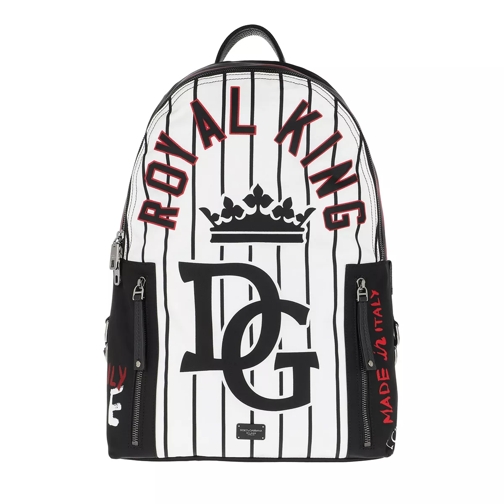 Dolce&Gabbana Vulcano Backpack Nylon White/Black Backpack