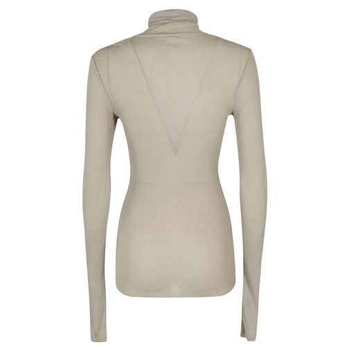 AMI Paris Pull à col roulé Ribbed Turtleneck Sweater Neutrals (Image 2)