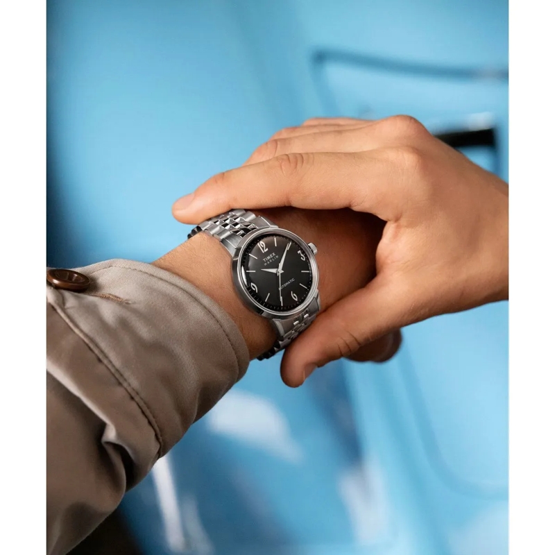 Timex Automatikuhr Mechanische Automatikuhr Marlin Automatic silber(Image 7)