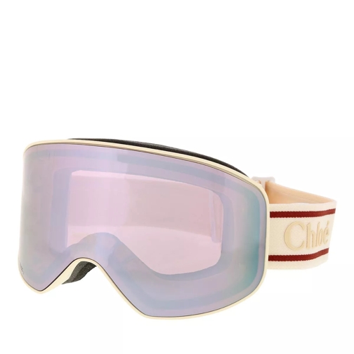 Chloé CH0072S Ski Goggles White-White-Violet Sonnenbrille