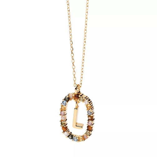 PDPAOLA Necklace Letter L Yellow Gold Medium Necklace