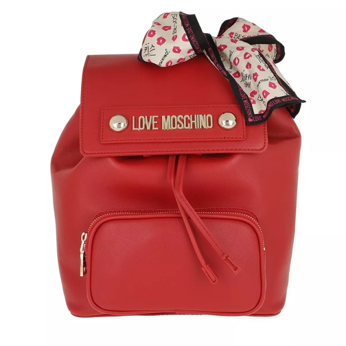 Love Moschino Natural Grain Backpack Rosso Rugzak