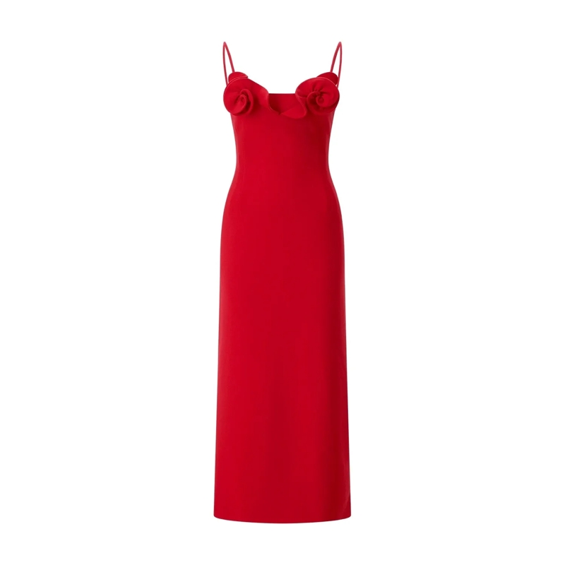 Magda Butrym Minikleid Midikleid aus Woll-Mix rot