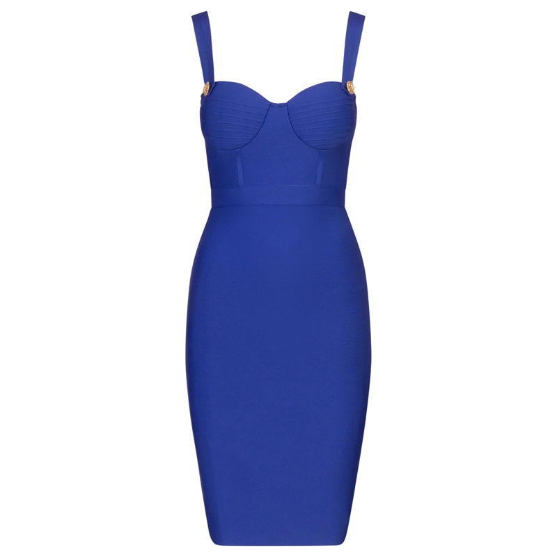 Kraimod Midikleid Bandagekleid royalblau