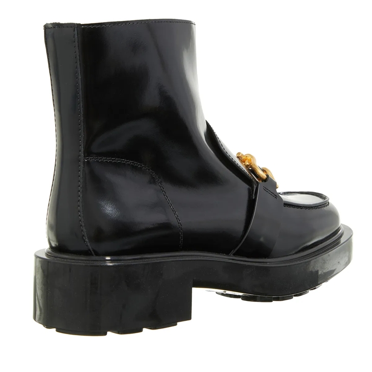 Black soft leather ankle boots clearance