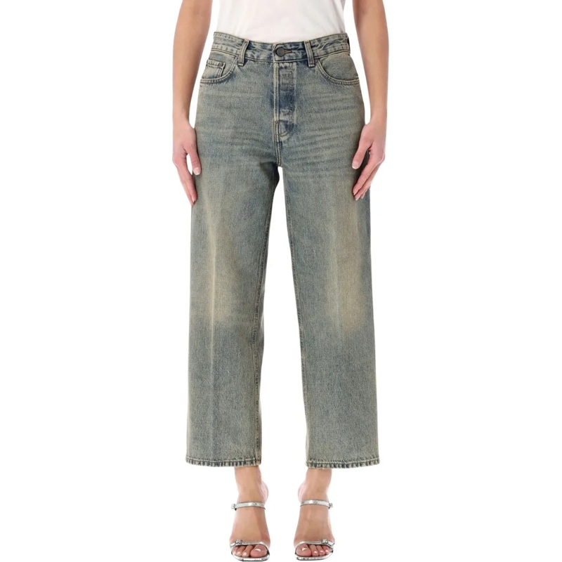 Haikure Jeans Betty Earth Blue Cropped Jeans Grey