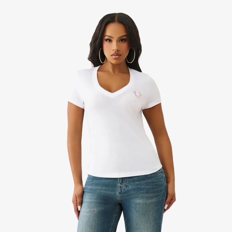 True Religion T-Shirt T-Shirt BUDDHA CRYSTAL weiss(Image 3)