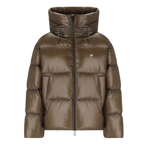 Emporio Armani EMPORIO ARMANI BRUNE DAUNENJACKE MIT KAPUZE UND LO schwarz Vestes en duvet