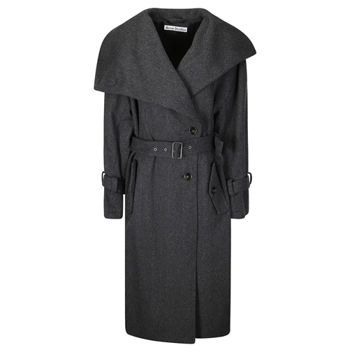 Acne Studios Trenchcoat Double-Breasted Coat Black