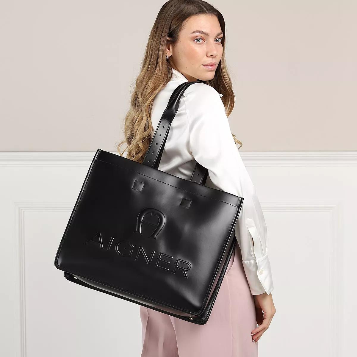 AIGNER Jolene Black Shopping Bag