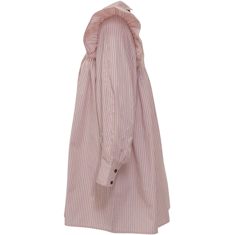 GANNI Minikleid Mini abito con volant rose(Image 3)
