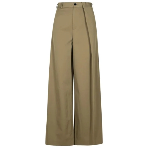 MM6 Maison Margiela Beige Polyester Blend Trousers Neutrals 