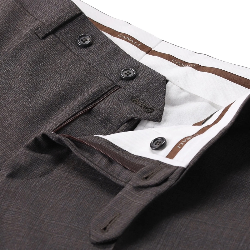 Canali Combinaison de costume Zweiteiliger Regular-Fit Anzug Kei braun(Image 6)