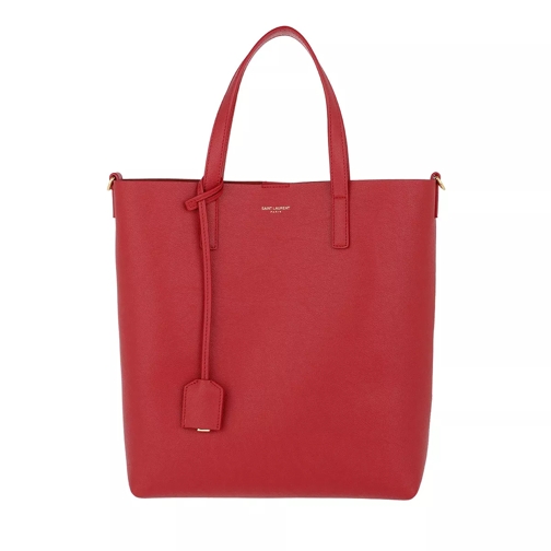 Saint Laurent Toy Shopping Bag Leather Rouge Eros Rymlig shoppingväska