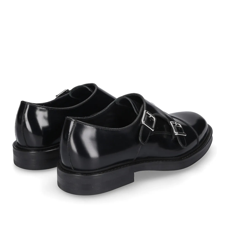 Heinrich Dinkelacker Flache Schuhe Schnallenschuh Florenz Plain CA schwarz(Image 3)