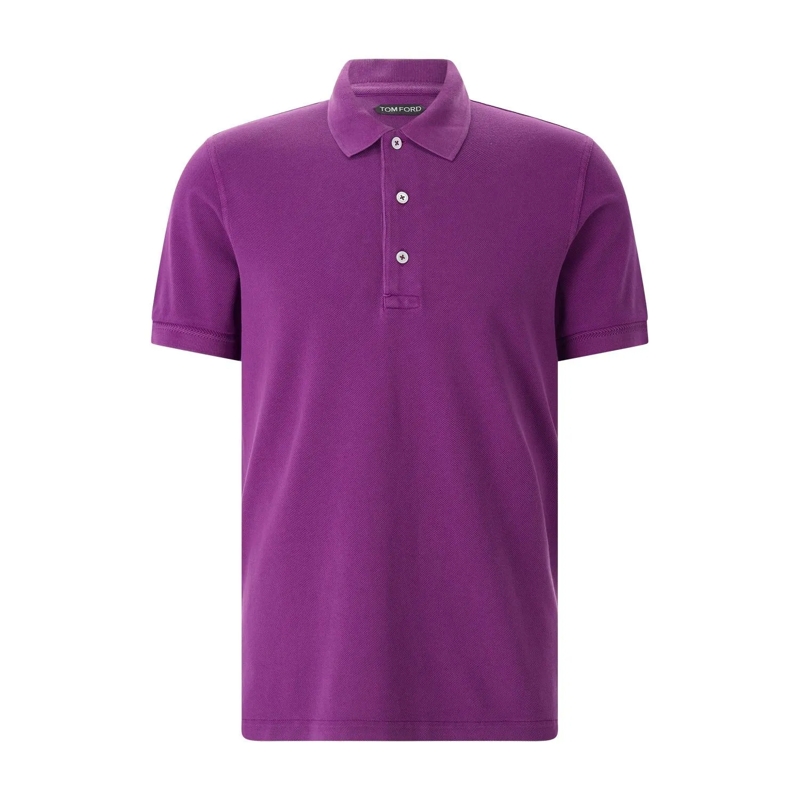 Tom Ford Polohemd Poloshirt aus Piqué Lila