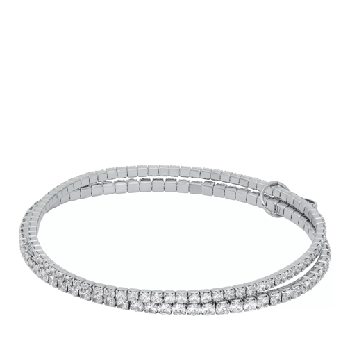 Michael Kors Michael Kors Platinum-Plated Brass Double Bracelet Silver Bracelet