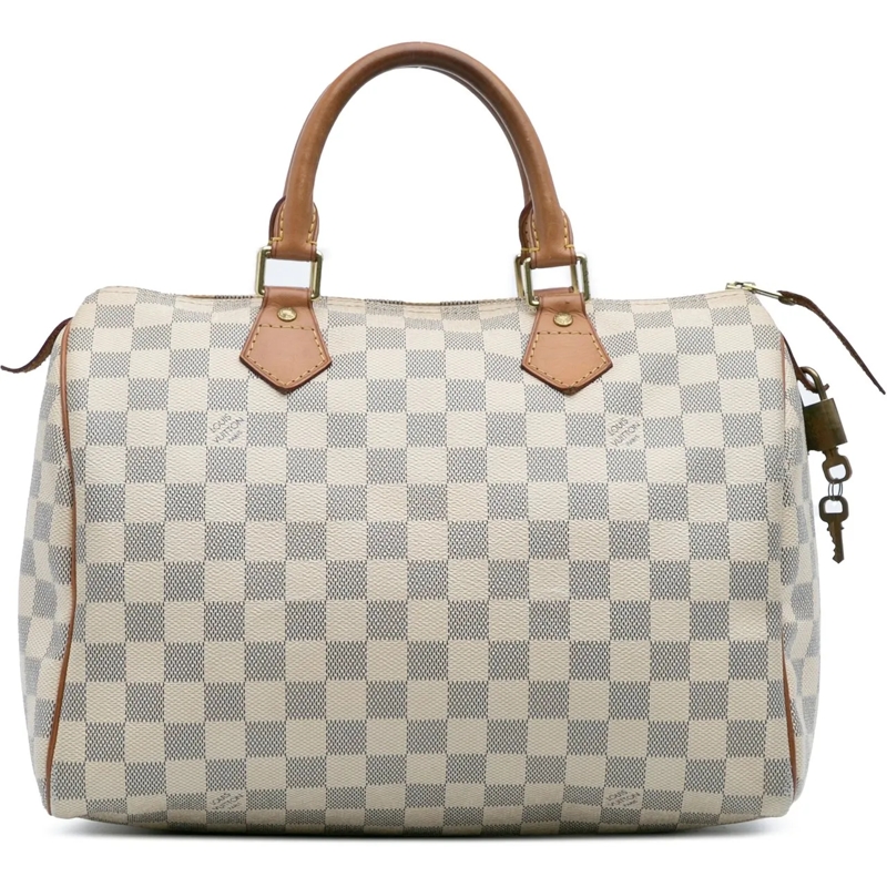 Louis Vuitton Fourre-tout Damier Azur Speedy 30 weiß