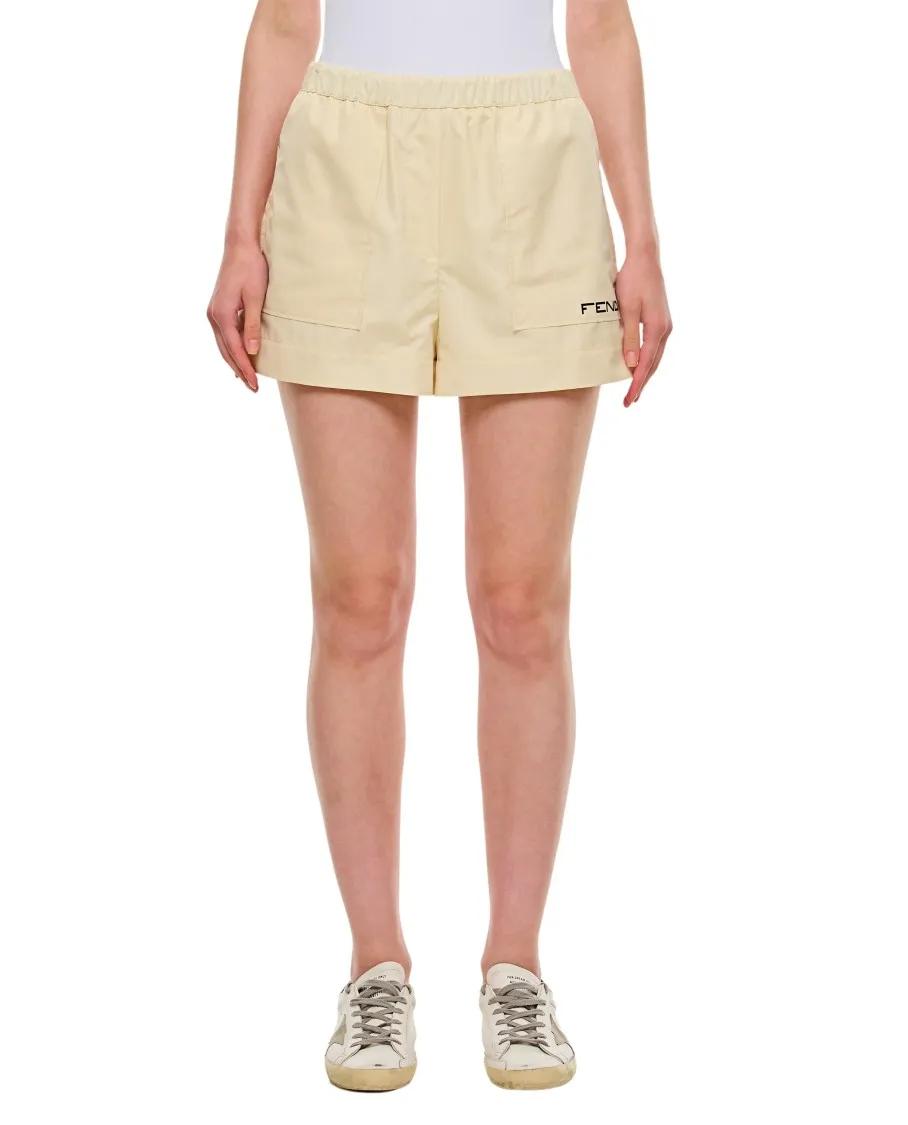 Thumbnail - Fendi - Nylon Shorts - Größe M - beige