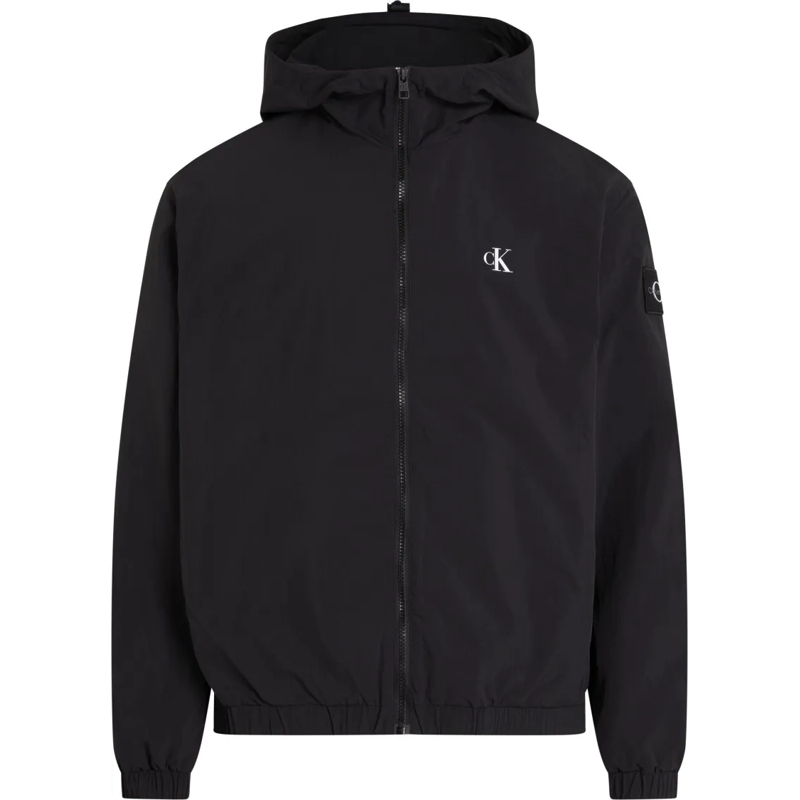 Calvin Klein  Soft Curled Nylon Jacket With Hood Black