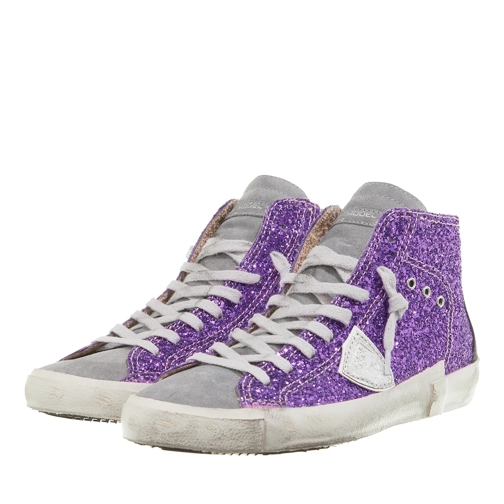 Philippe Model Prsx High Woman Glitter Legere_Violet scarpa da ginnastica alta