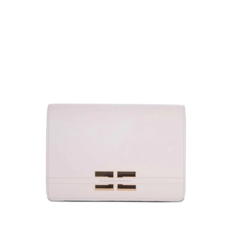 Elisabetta Franchi Sac à bandoulière Rectangular Clutch With Gold-Tone Chain Strap Pink