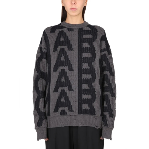Marc Jacobs Pullover Oversized Distressed Sweater Black