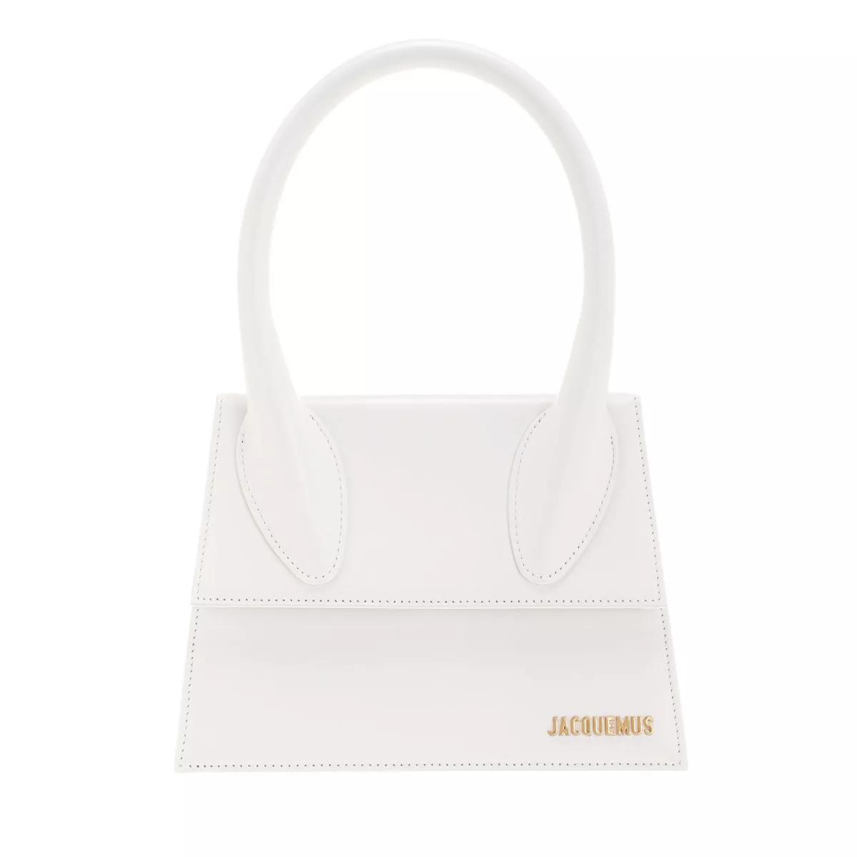 Jacquemus Le Grand Chiquito Leather Top Handle Bag in White