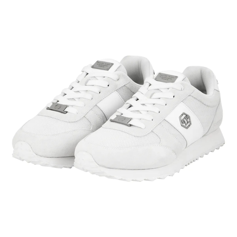 Philipp Plein Low-Top-Sneaker L�ufer Hexagon weiss
