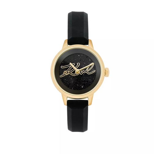 Karl Lagerfeld Petite Karl Signature Silicone Strap Black/Gold Dresswatch
