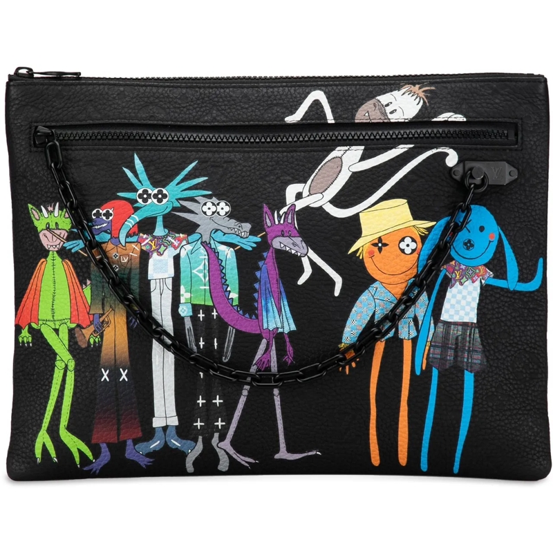 Louis Vuitton Pochette Virgil Abloh Monogram Taurillon Zoom With Friends  schwarz