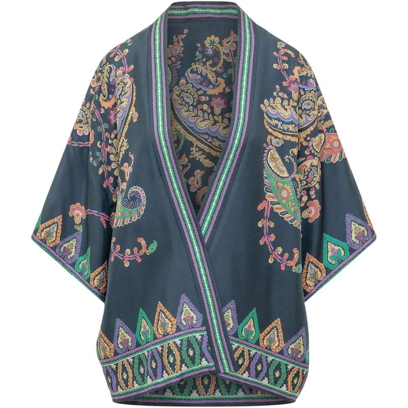 Etro Blazer Printed Kesa Jacket blau