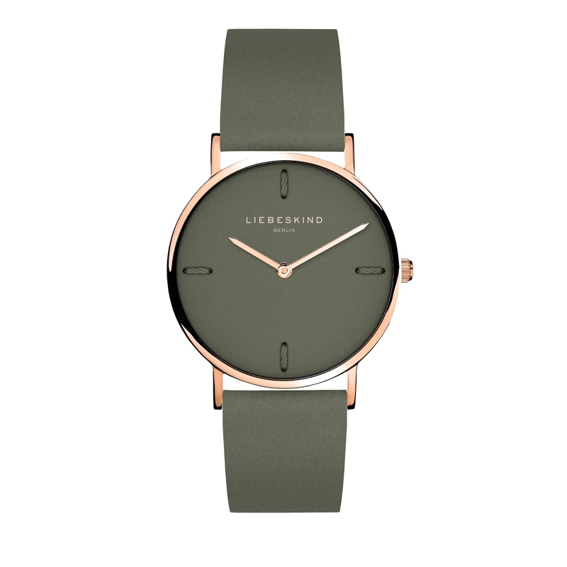 Liebeskind Berlin Automatikuhr Echtleder Armbanduhr grün