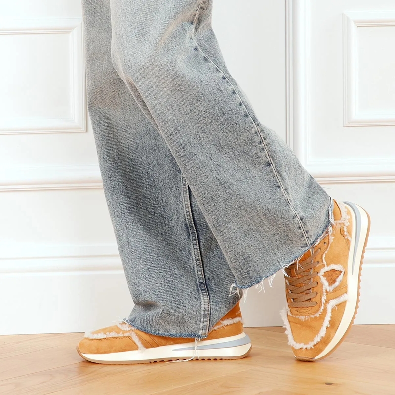 Philippe Model Low-Top-Sneaker Tropez 2.1 Low Woman Mouton Daim_Cognac(Image 2)