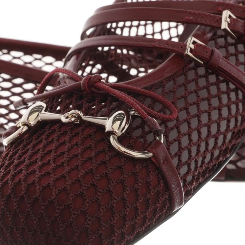 Gucci Ballerinas Mesh Ballerina Rosso(Image 4)