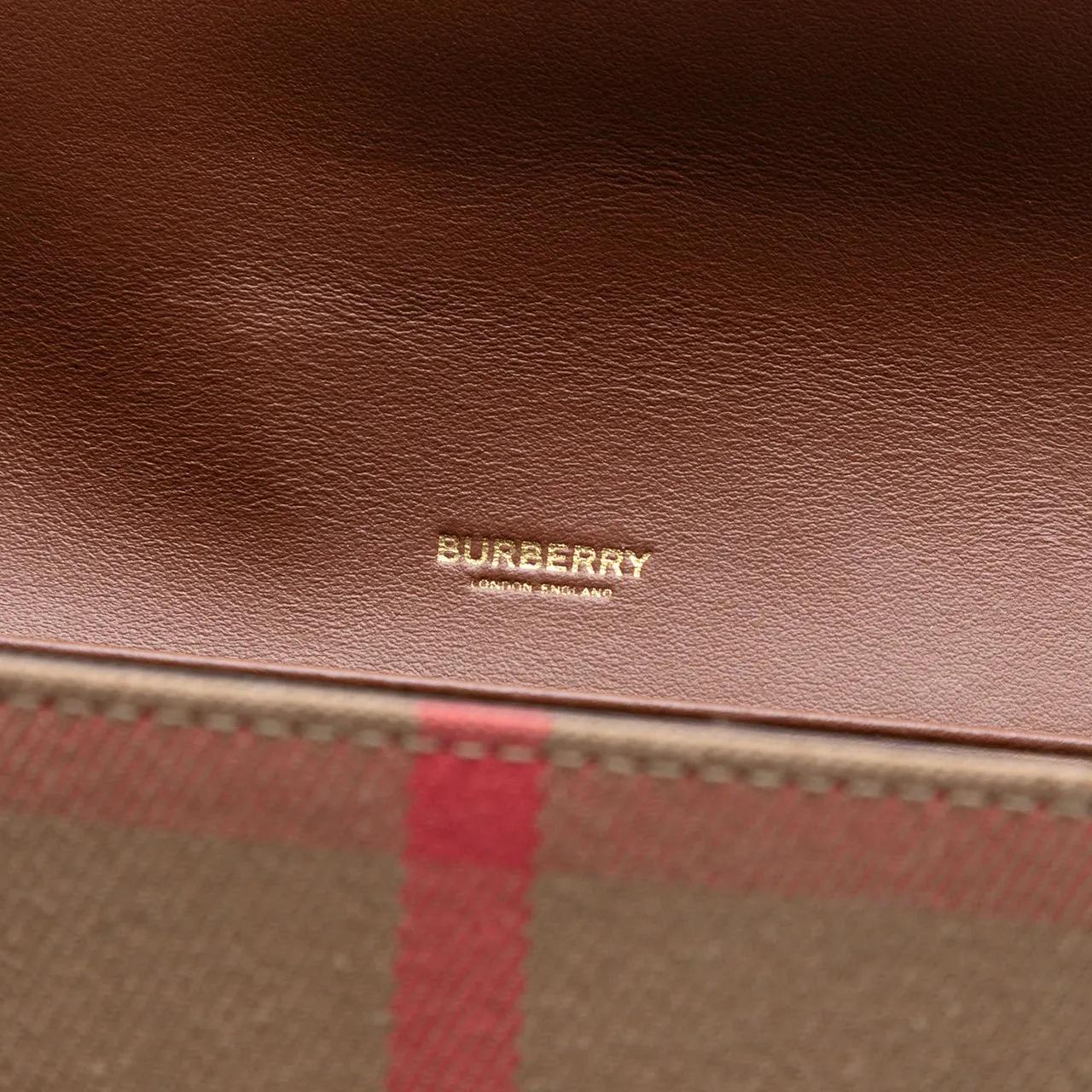 Thumbnail - Burberry Hobo Bags - House Check Canvas and Leather Hannah Wallet on St - Gr. unisize - in Braun - für Damen