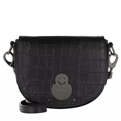 Longchamp Cavalcade Croco Bag Black Crossbody Bag