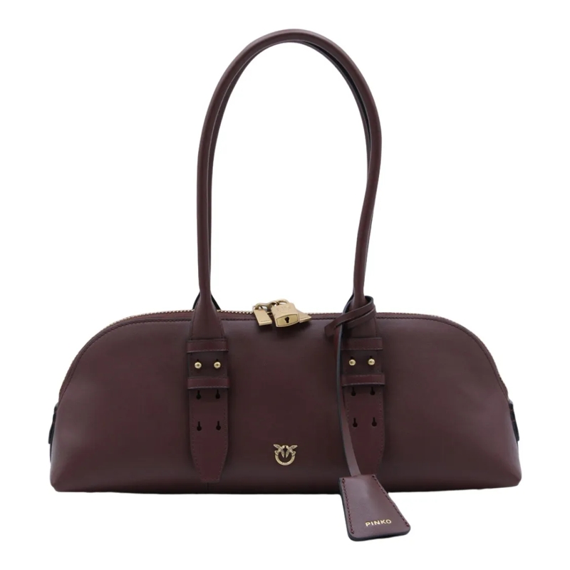 Pinko Sac à bandoulière Sleek Elongated Purple Bag With Gold-Tone Padlock  Black