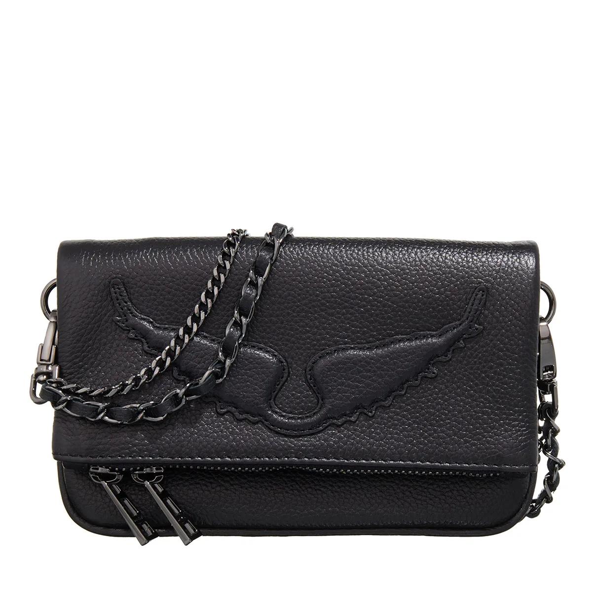 Zadig & Voltaire Crossbody Bags - Rock Nano Wings Grained Leathe - Gr. unisize - in Schwarz - für Damen