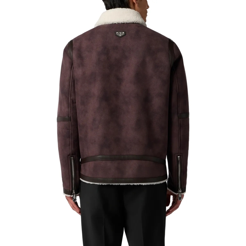 Philipp Plein Lederjacke Jacke braun(Image 2)