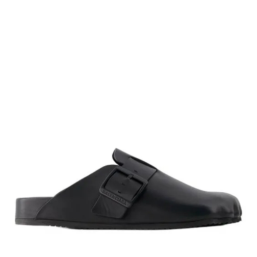 Balenciaga Sunday Slides - Leather - Black Black Loafer