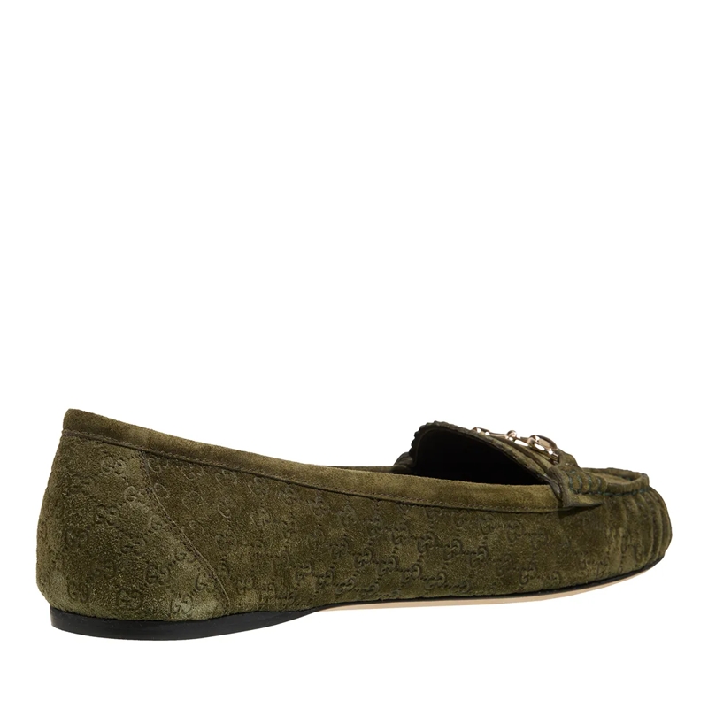 Gucci Loafer Horsebit GG Ballet Flats Columbus Green(Image 4)