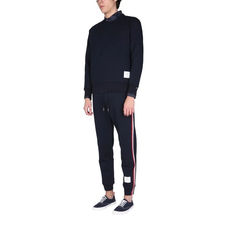 パーカー・フーディ Thom Browne Tricolor Intarsia Design Cotton Sweatshirt THOM BROWNE - Intarsia Stripes Cotton Sweatshirt Thom Browne